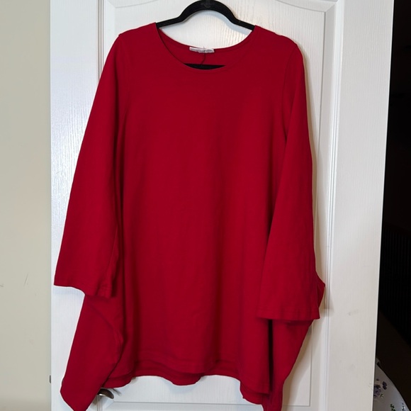 Bryn Walker Red Cotton Tunic XL - Picture 1 of 12